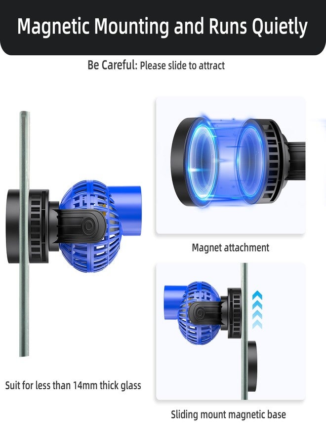 FREESEA 1050 GPH Aquarium Circulation Pump Wave Maker Power Head with magnetic mount Suction Blue - Image 3