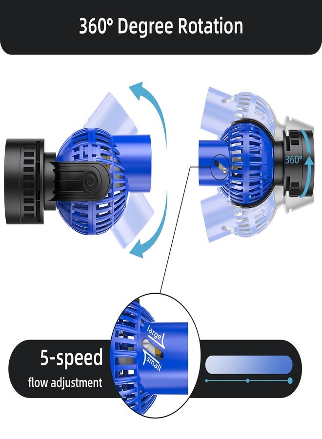 FREESEA 1050 GPH Aquarium Circulation Pump Wave Maker Power Head with magnetic mount Suction Blue - Image 4