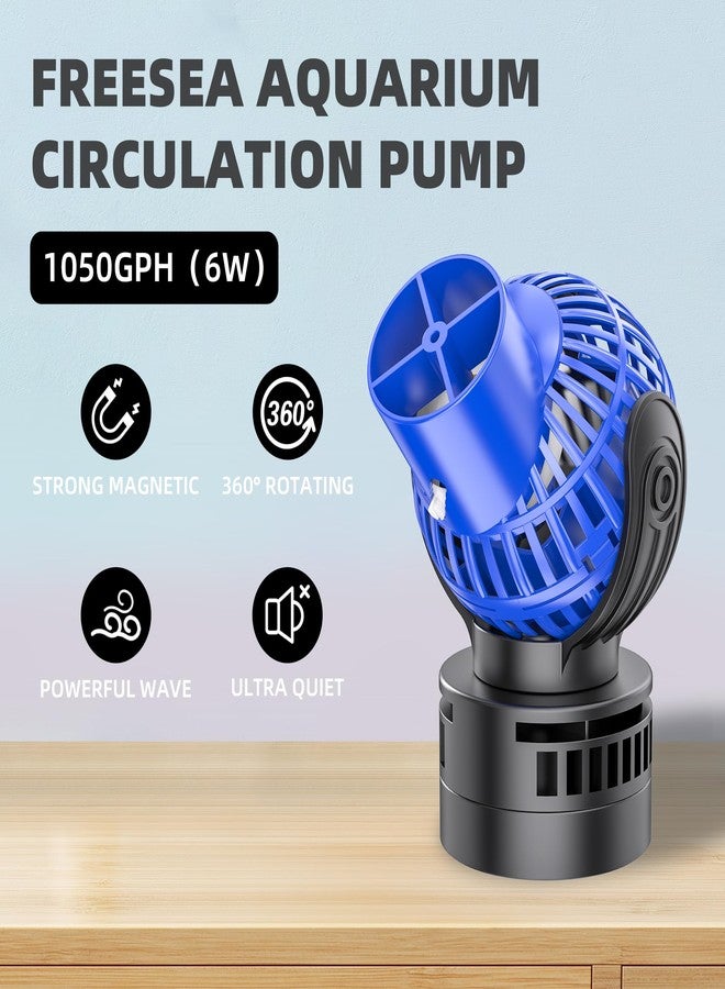 FREESEA 1050 GPH Aquarium Circulation Pump Wave Maker Power Head with magnetic mount Suction Blue - Image 2