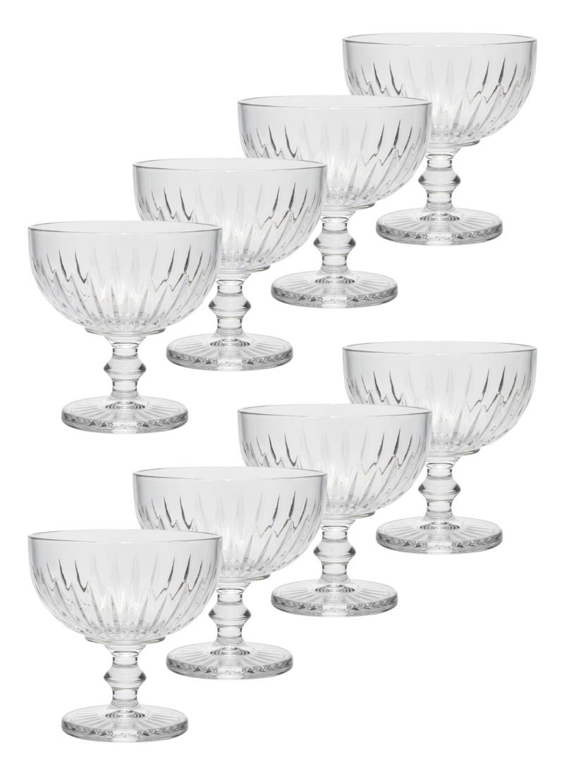 القناص طقم زبادي حلا 8 حبه قزاز كرستال  بقاعده ثابته - Image 1