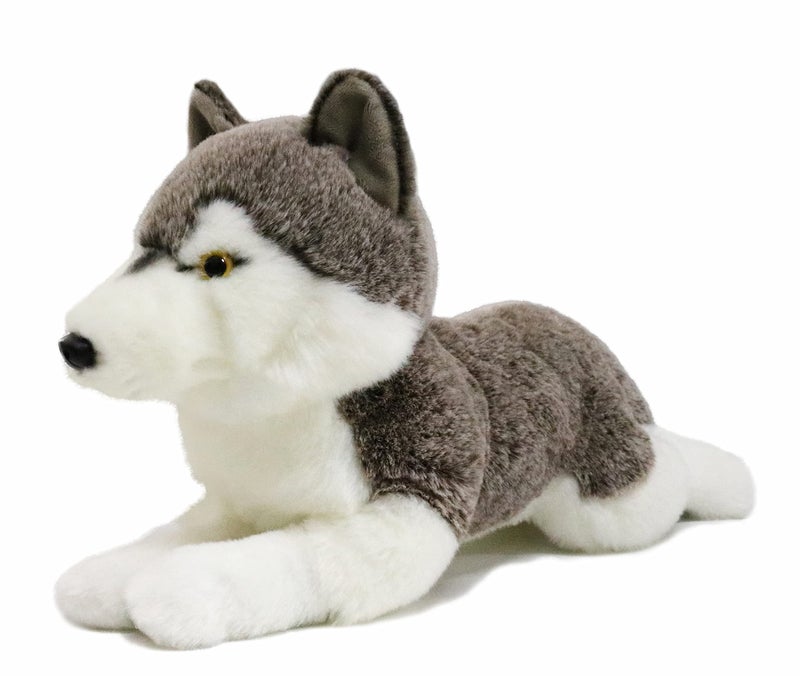 Ice King Bear Lifelike Siberian Wolf Stuffed Animal - Plush Toy - 14 Inches Length (Original) - Image 2