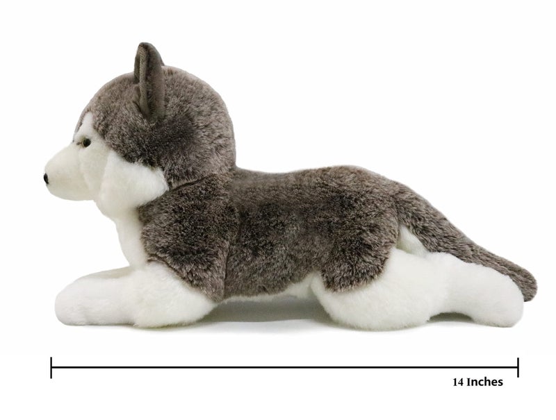 Ice King Bear Lifelike Siberian Wolf Stuffed Animal - Plush Toy - 14 Inches Length (Original) - Image 3