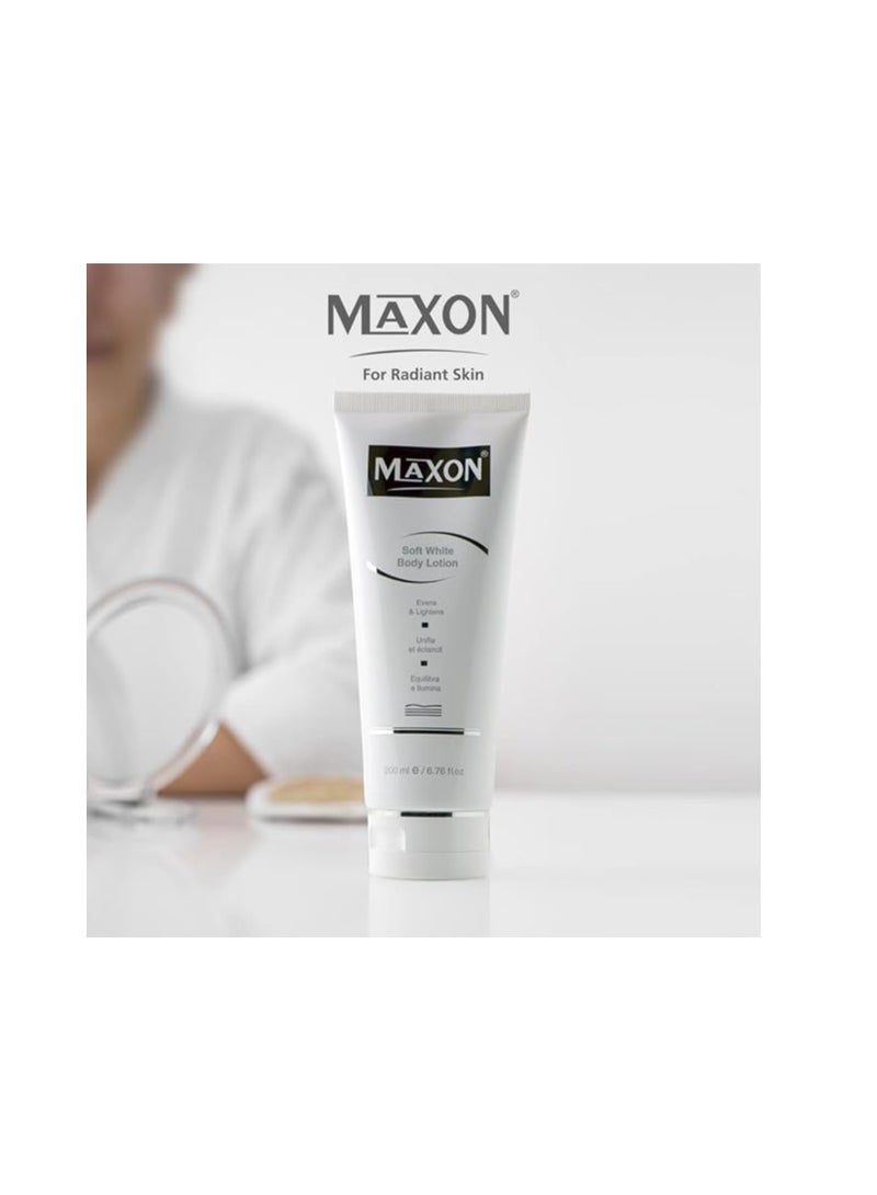 ماكس أون MAX-ON Soft White Whitening Body Lotion 200ml | Skin Perfector | Effective Skin Lightening Solution | Skin Care | All Type Skin | For Men and Women - Image 4