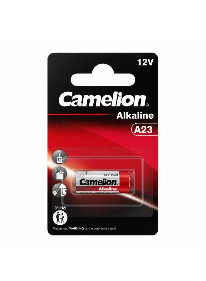 Camelion A23 12V Alkaline Remote Control Battery for Car Keys, Doorbells, Garage Door Openers & Security Systems - Image 1