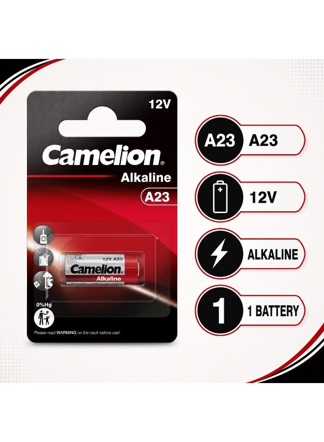 Camelion A23 12V Alkaline Remote Control Battery for Car Keys, Doorbells, Garage Door Openers & Security Systems - Image 2