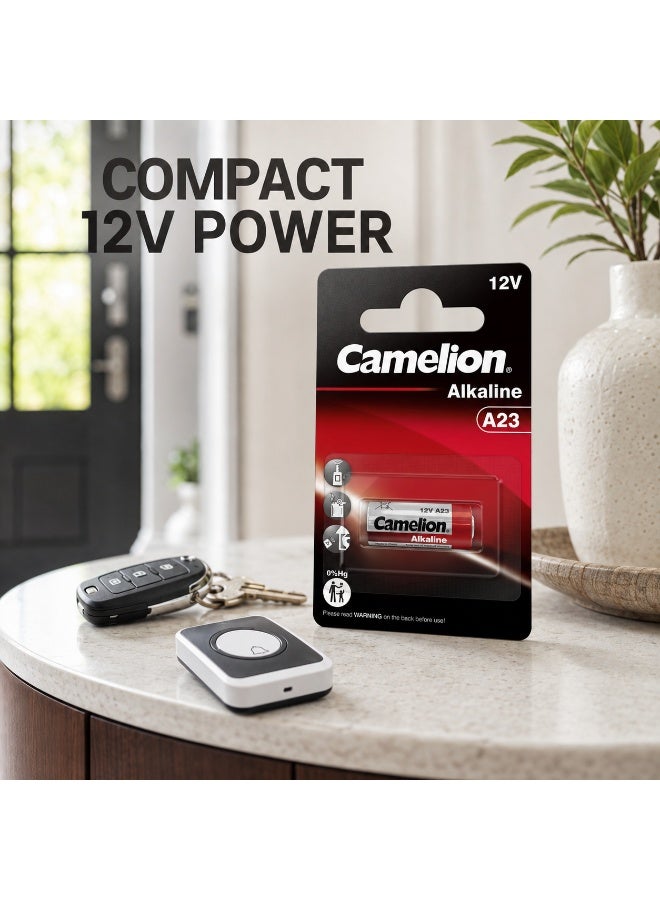 Camelion A23 12V Alkaline Remote Control Battery for Car Keys, Doorbells, Garage Door Openers & Security Systems - Image 4