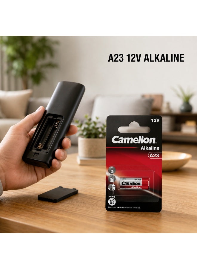 Camelion A23 12V Alkaline Remote Control Battery for Car Keys, Doorbells, Garage Door Openers & Security Systems - Image 3