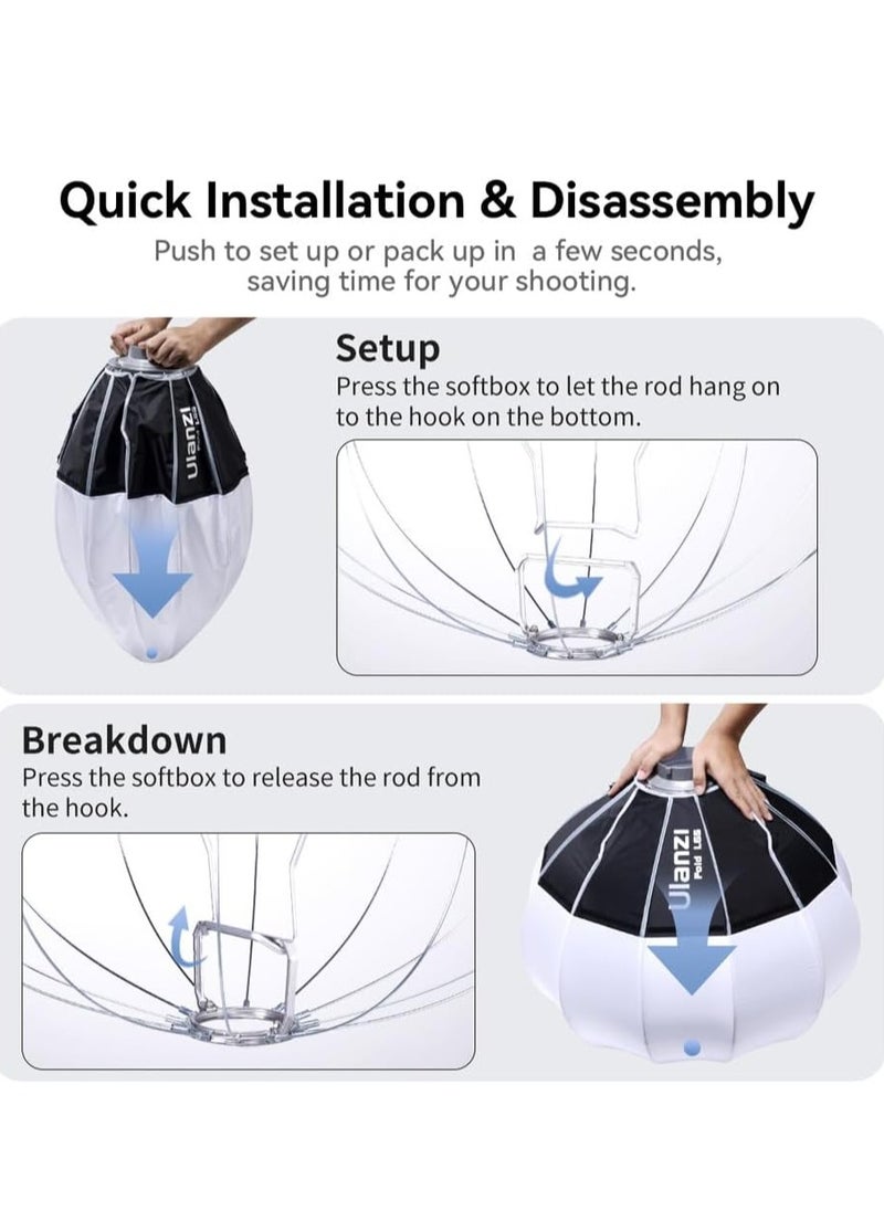 Ulanzi Lantern Softbox 65cm with Bowens Mount L061  - Image 3