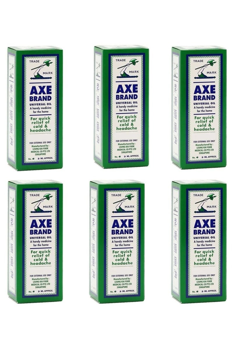 Axe Pack Of 6 Universal Oil For Quick Relief Of Cold And Headache 3ml - Image 1