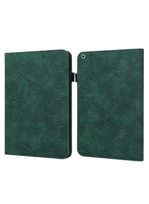 Case Cover Lace Flower Embossing Pattern Horizontal Flip Leather Case with Holder & Card Slots & Wallet & Photo Frame & Sleep / Wake-up Function For iPad Pro 10.5 2017 / 10.2 2019 Green