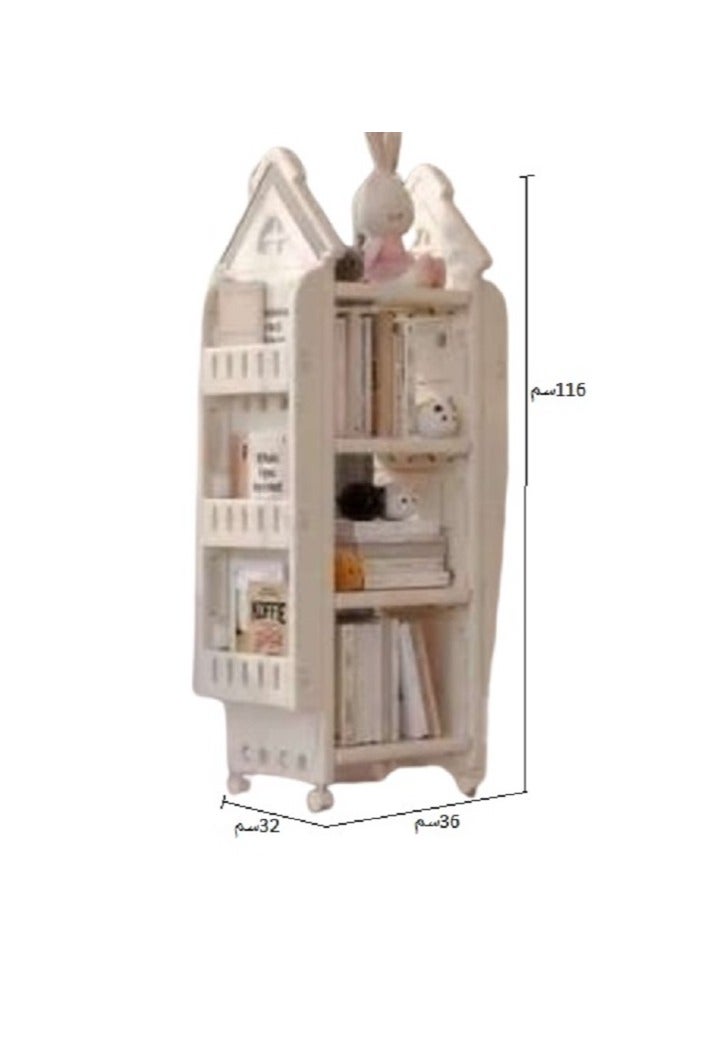 FULL JOY Wheelless Bookshelf, Book Storage, Bookcase, Bookshelf, Small Size, Space Saving 36*32*116cm - Image 2