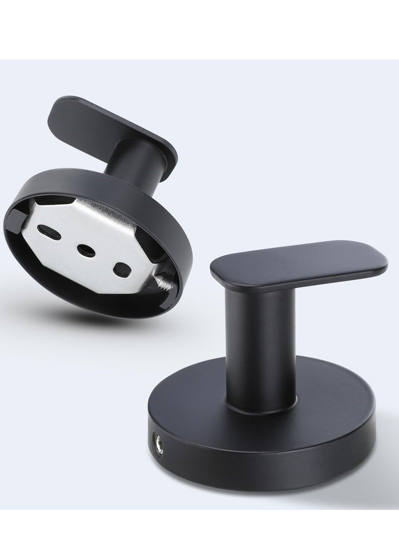 SYOSI 4 عبوة خطافات حائطية ثقيلة، خطافات لاصقة، خطافات معاطف، خطافات حائطية تلتصق في الحمام، خطافات utility بدون مسامير للمطبخ، خزائن، دولاب، مرحاض، سقف، باب، أسود غير لامع - Image 5