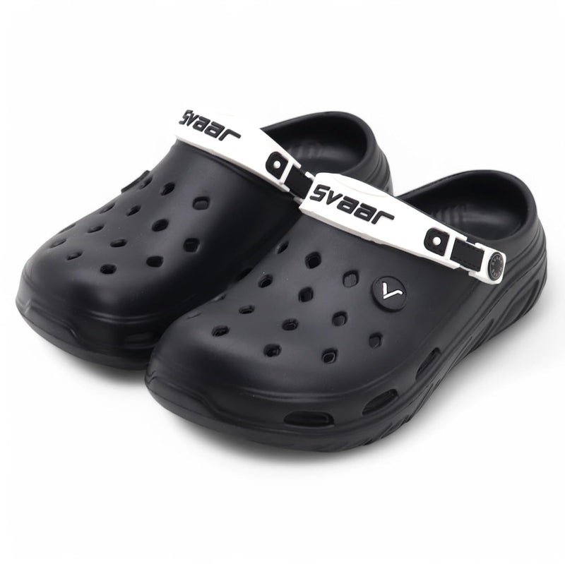 SVAAR صنادل سفاار للرجال خفيفة الوزن فائقة النعومة قابلة للتنفس ومقاومة للماء مع حزام خلفي قابل للتعديل باللون الأزرق المائي - Image 2