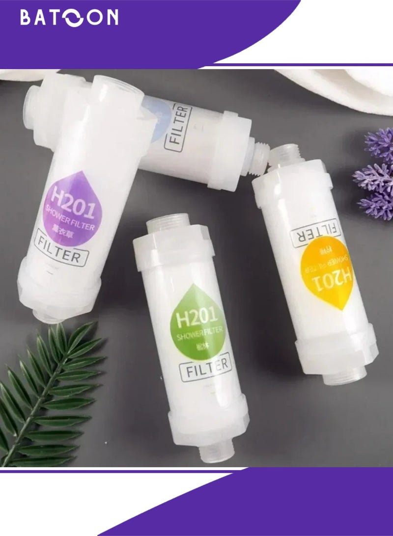 Batoon 3 Pack Vitamin C Shower Filter, Shower Head Filter for Removing Chlorine Fluoride Deposits, Purifies Water with Beads, Helps with Dry Skin and Hair Loss, Easy to Install - Image 3