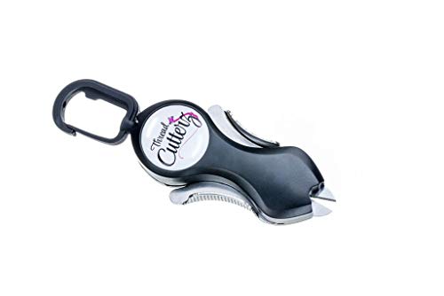 Thread Cutterz Short Nose Stainless Steel Snippers with Serrated Blade, Retractable Cord and Clip - Image 5