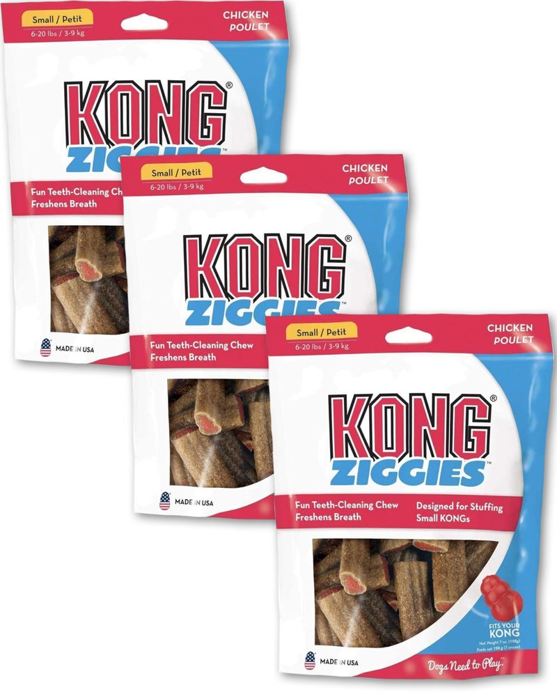 Kong Stuff'n Ziggies - Adult Dogs Enhanced Recipe (Small - 7 oz) - Pack of 3 - Image 1