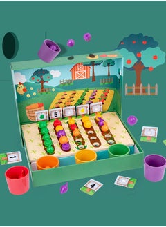 GROIC Fruits and Veggie Farm Sorting Set, Color Sorting, Food Game, Counting Toys for Kids  - Image 3