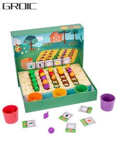 GROIC Fruits and Veggie Farm Sorting Set, Color Sorting, Food Game, Counting Toys for Kids  - Image 1