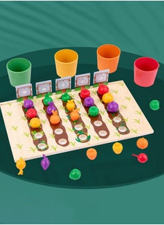 GROIC Fruits and Veggie Farm Sorting Set, Color Sorting, Food Game, Counting Toys for Kids  - Image 4