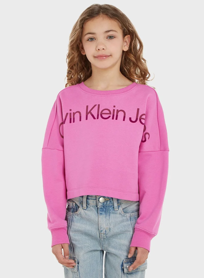 Calvin Klein Jeans Kids Crew Neck Sweatshirt