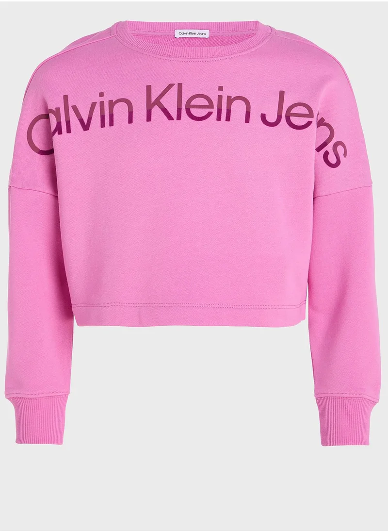 Calvin Klein Jeans Kids Crew Neck Sweatshirt