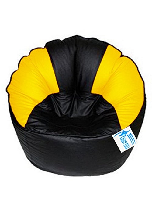caddyFull caddyFull XXXL Muddha Chair Without Beans Black and Yellow  - Image 1