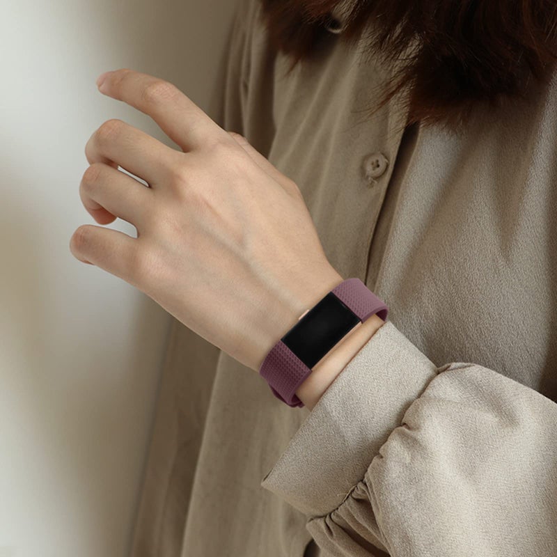 Tobfit 6 PACK Sport Bands Compatible with Fitbit Charge 2 Bands for Women Men, Soft Silicone Waterproof Straps Replacement Wristbands for Fitbit Charge 2 / Charge 2 HR Fitness Tracker, Small - Image 5