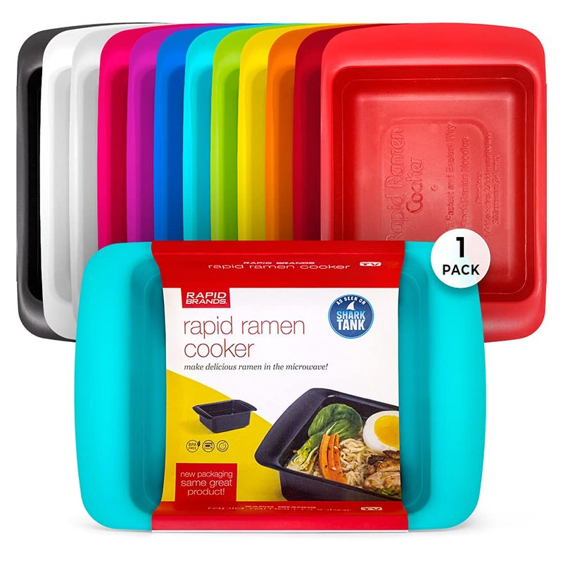 Rapid Brands Rapid Ramen Cooker | Microwavable Cookware for Instant Ramen | BPA Free and Dishwasher Safe | Perfect for Dorm  Small Kitchen or Office | Teal - Image 1