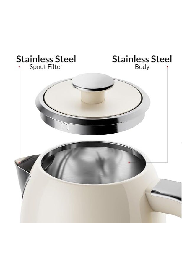 Feller Germany, Retro Style 1.7L Kettle with Thermometer, 2200 W, Stainless Steel Body, STRIX Controller, Dry Boil & Automatic Switch-Off, Ek200, (Cream) - Image 2
