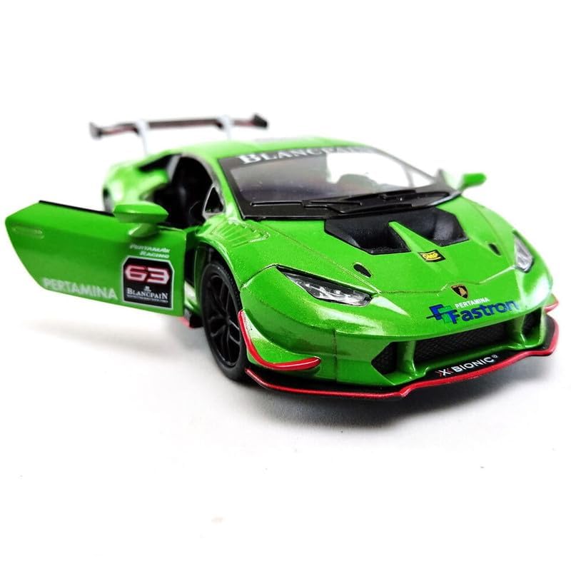 Mayatra's Kins Mart Lamborghini Huracan LP620-2 Super Trofeo Diecast Model Car - 1:36 Scale Collectible (Green) - Image 2