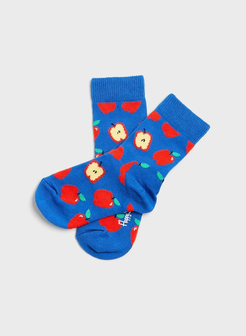 Happy Socks Kids Apple Crew Socks