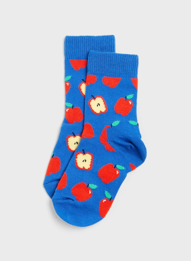 Happy Socks Kids Apple Crew Socks