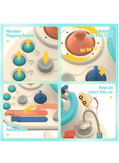 XiuWoo Busy Board Montessori Sensory Toys for Girls Kids and Boy 18 Months, Steering Wheel Driving Pull String Toy for Kids, Educational Travel Toddler Toys for 2-5 Years Old  - Image 4