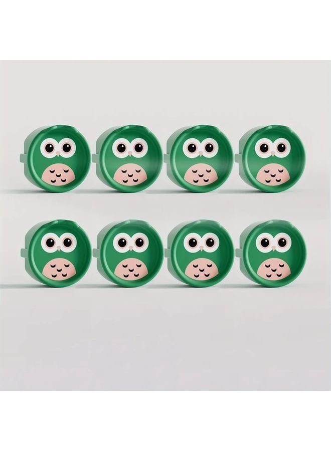 Yellow 8pcs European Standard Socket Covers Dustproof Shockproof 2 Hole Outlet Safety - Image 5