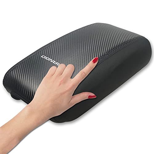 LEXLEY For Dodge 2011-2020 Durango Accessories Front Armrest Box Cover Center Console Pad Waterproof Anti-Scratch Leather Protector Covers,Not Fit 2021-2022 Durango-Carbon fiber - Image 1