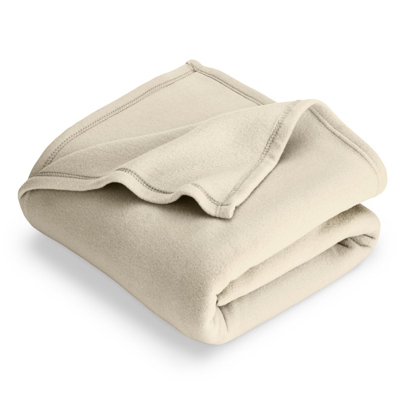 Bare Home Polar Fleece Blanket - King - Oyster - Warm & Cozy - Premium Fleece - Throw for Bed, Sofa, Camping, Travel and Cold Nights - Lightweight Blanket (King, Oyster) - Image 1