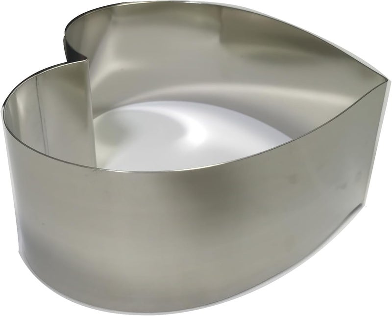 SADYFON 8 Inch Heart Shaped Cake Pan, Bottomless Cake Mould for Wedding, Stainless Steel, Measuring 8 x 3 inches (20 x 8 cm) - Image 5