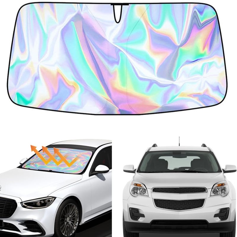 KASTWAVE Foldable Sunshade For Car Windshield  Reflective Automotive Windshield Sunshades Front Windshield Sun Shade Foldable Sunshade For Heat And UV Protection
