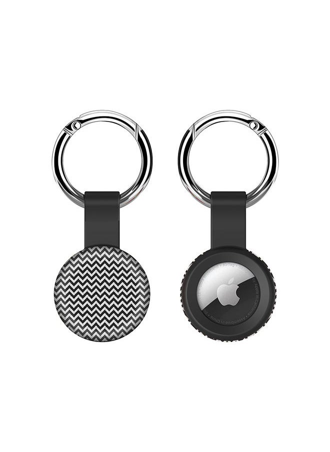 Stylizedd - Airtag Case Metal Key Ring with Tough Case for Apple Airtag cover - Chevron Tiles - Image 1