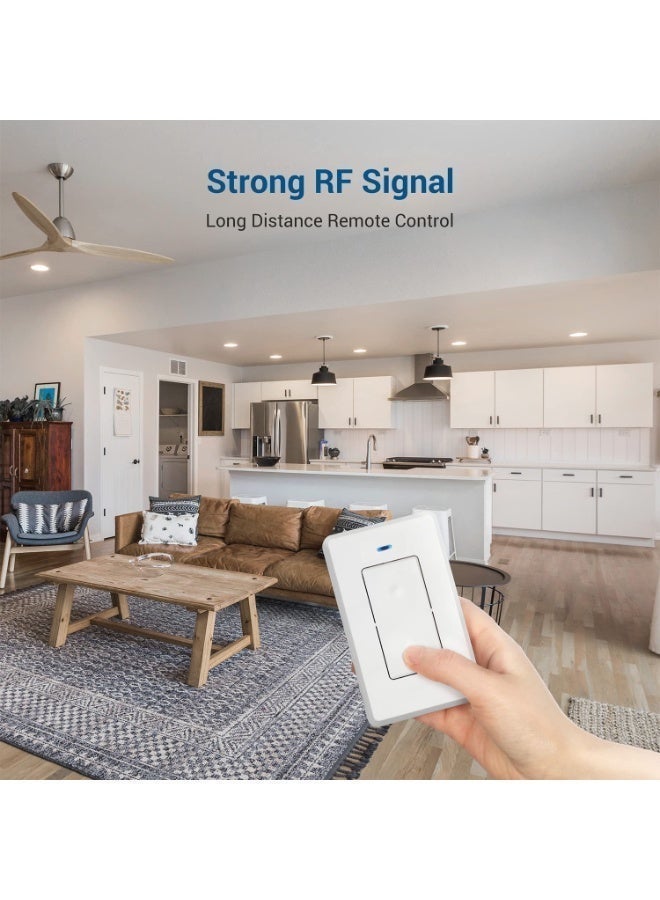 مفتاح ضوء لاسلكي مفتاح التحكم عن بعد مفتاح ذكي مفتاح RF433 لا أسلاك مطلوبة 30m نطاق سهل التثبيت للمنزل حمام غرفة النوم درج CE - Image 5
