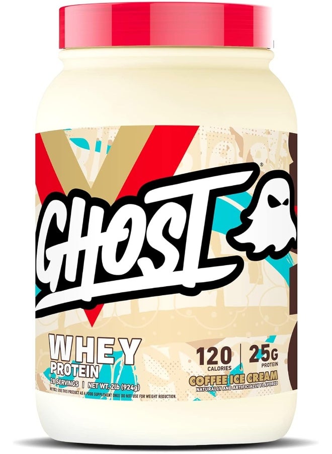 Ghost Whey Protein Powder, Coffee Ice Cream - 2Lb, 25G Of Protein  - Image 1