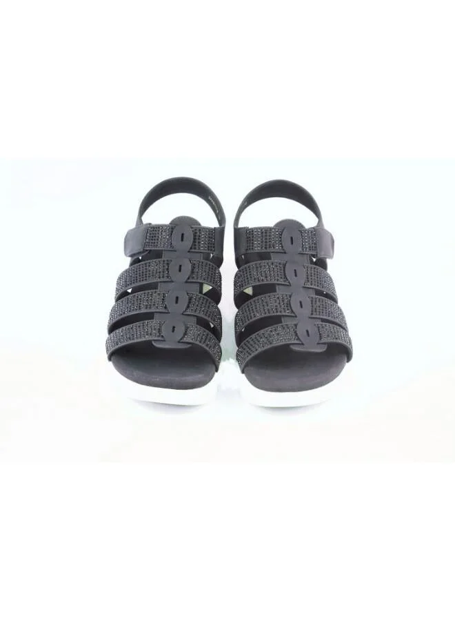 Zayna Black 221-359 Zayna Women's Strappy Slingback Wedge Sandals 24ABT54A Black for Women | Best Price UAE