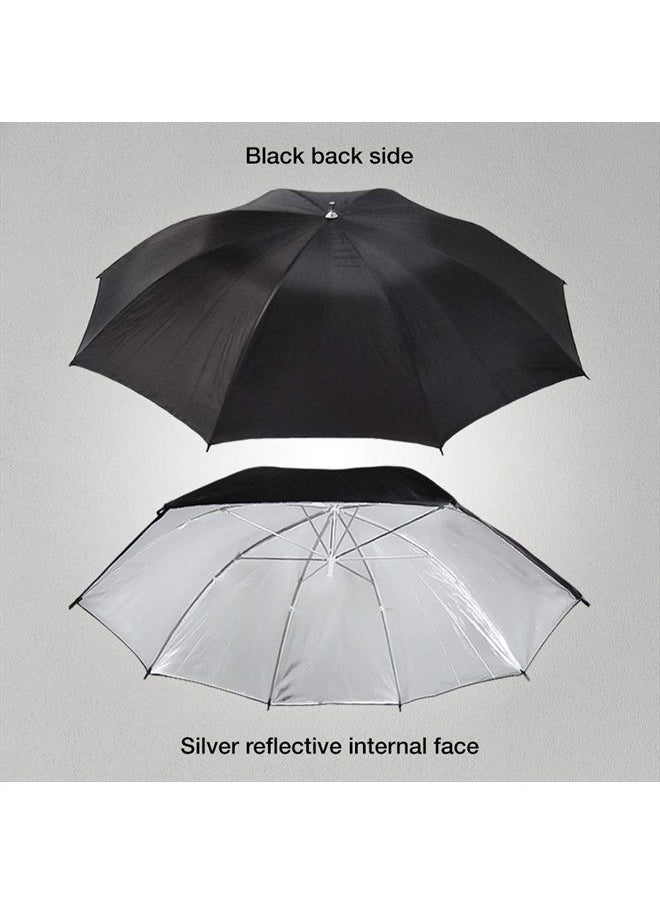LimoStudio - [2 Pack] 33 inch Diameter Double Layer Black / Silver Photo Umbrella Lighting Reflector for Contrast, Concentrative Light, AGG127 - Image 1