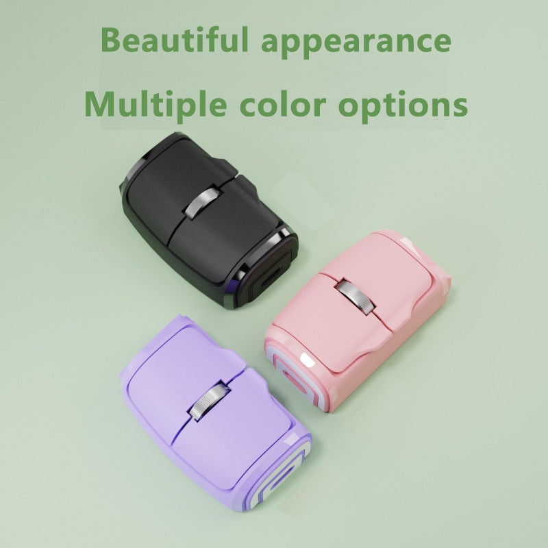 BT Dual-use for finger and desktop Dual-mode Bluetooth 5.0+2.4G with built-in battery Pink - Image 3