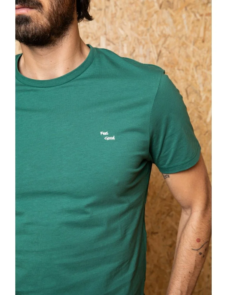 Jaqk Feel Good - Embroidered Green T-Shirt