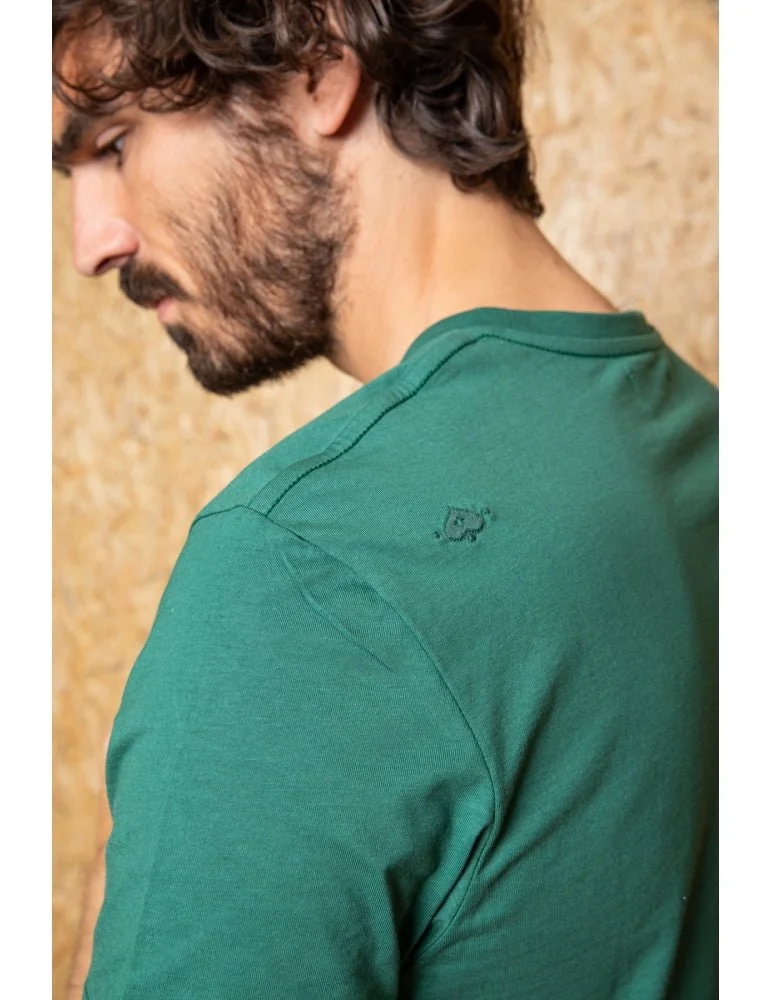 Jaqk Feel Good - Embroidered Green T-Shirt