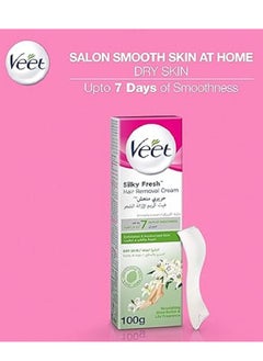 Veet Veet Silky Fresh Hair Removal Cream Body & Legs for Dry Skin, Nourishing Shea Butter & Lily Fragranc 100g  - Image 3