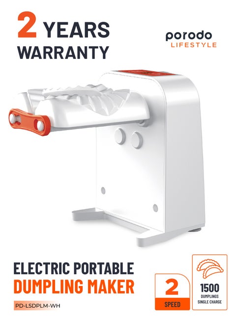 Portable Dumpling Maker / Less Messy / Easy to Clean / 2 Speeds Modes / 1500 Dumplings on a Single Charge - White