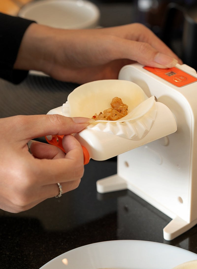 Portable Dumpling Maker / Less Messy / Easy to Clean / 2 Speeds Modes / 1500 Dumplings on a Single Charge - White