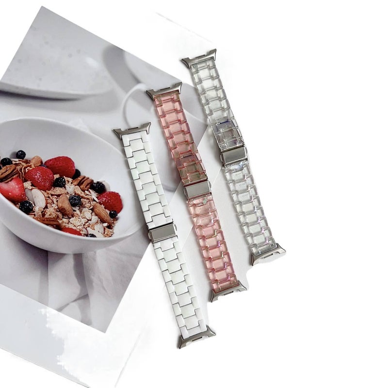 Adjustable Smartwatch Band Compatible with Samsung Galaxy Watch 8 with Fit Replacement Strap for Daily Wear Pink finish - Image 2